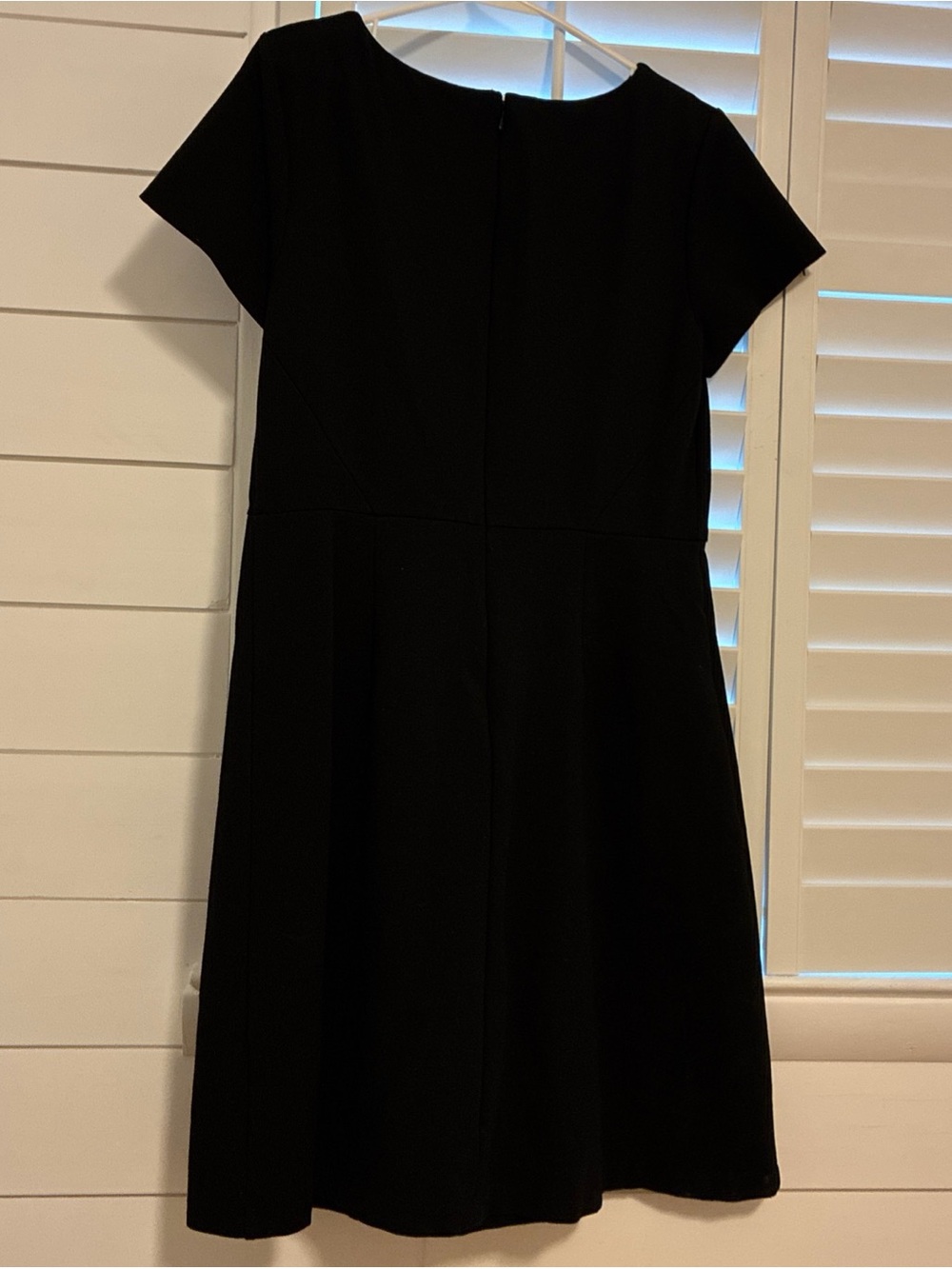 Talbots Black Short-Sleeve Fit-and-Flare Dress - Size 6P